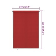 Store roulant d'extérieur 160x230 cm Rouge PEHD