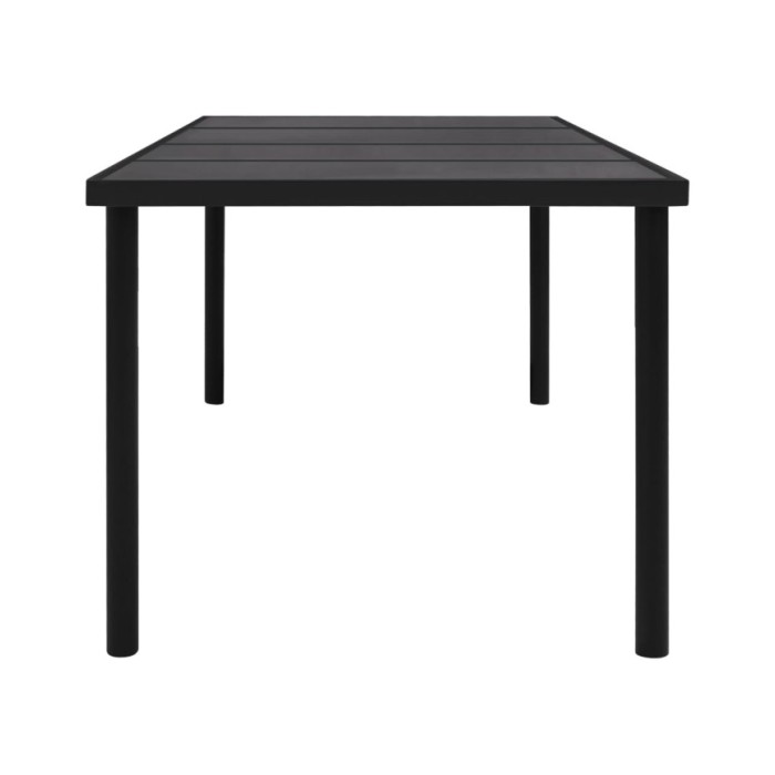 Table de jardin 190x90x74 cm Noir Acier
