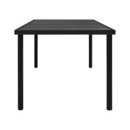 Table de jardin 190x90x74 cm Noir Acier