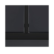Table de jardin 190x90x74 cm Noir Acier