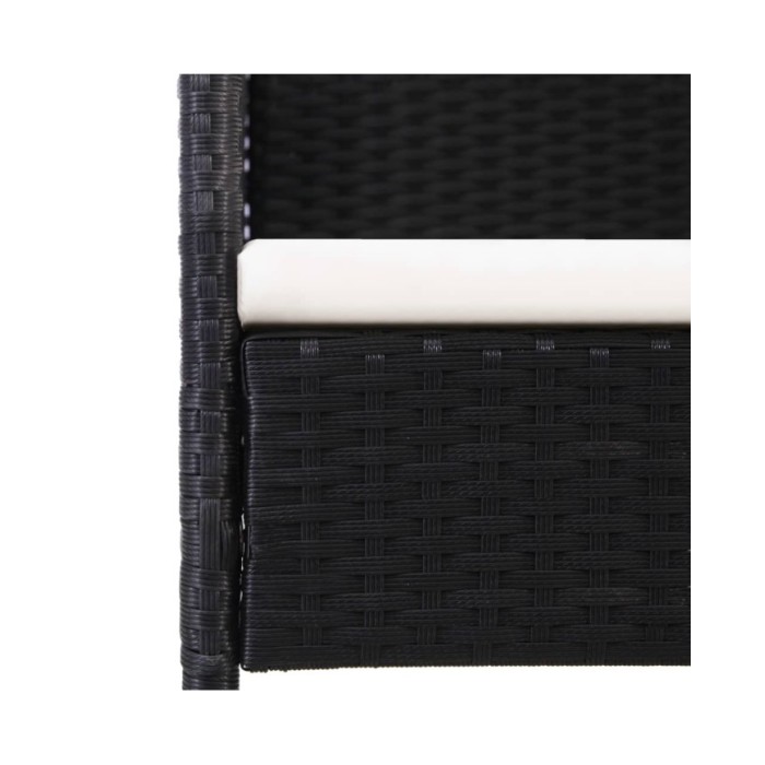 Chaises de jardin 4 pcs Résine tressée Noir