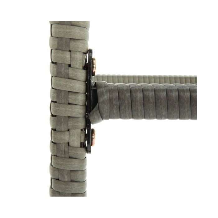 Tabourets de bar avec coussins 6 pcs Gris Résine tressée