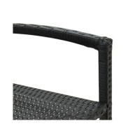 Tabourets de bar 4 pcs Noir Résine tressée