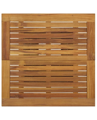 Table de bar Noir 80x80x110 cm Résine tressée et bois d'acacia