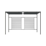 Belvédère avec auvent rétractable 4x3x2,3 m Anthracite 180 g/m²