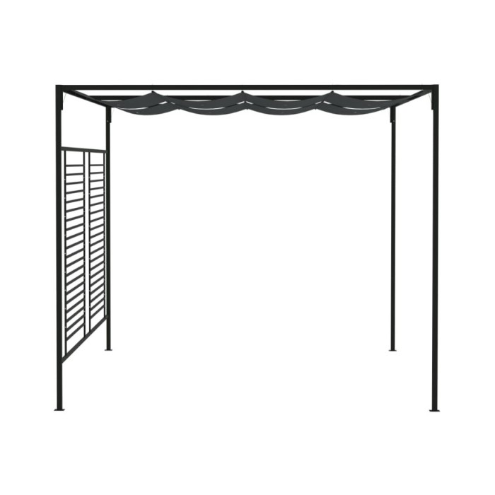 Belvédère avec auvent rétractable 4x3x2,3 m Anthracite 180 g/m²