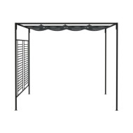 Belvédère avec auvent rétractable 4x3x2,3 m Anthracite 180 g/m²