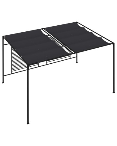Belvédère avec auvent rétractable 4x3x2,3 m Anthracite 180 g/m²