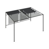 Belvédère avec auvent rétractable 4x3x2,3 m Anthracite 180 g/m²