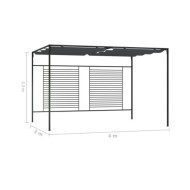 Belvédère avec auvent rétractable 4x3x2,3 m Anthracite 180 g/m²