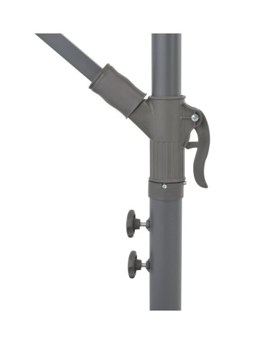Parasol déporté avec mât en aluminium Terre cuite 300 cm
