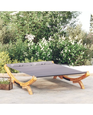 Hamac 165x188,5x46 cm Bois courbé massif Anthracite