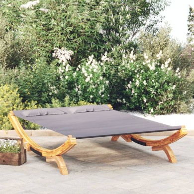 Hamac 165x188,5x46 cm Bois courbé massif Anthracite