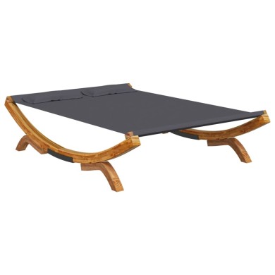 Hamac 165x188,5x46 cm Bois courbé massif Anthracite