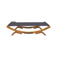 Hamac 165x188,5x46 cm Bois courbé massif Anthracite