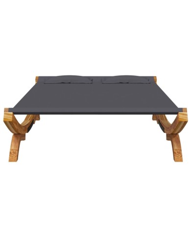 Hamac 165x188,5x46 cm Bois courbé massif Anthracite