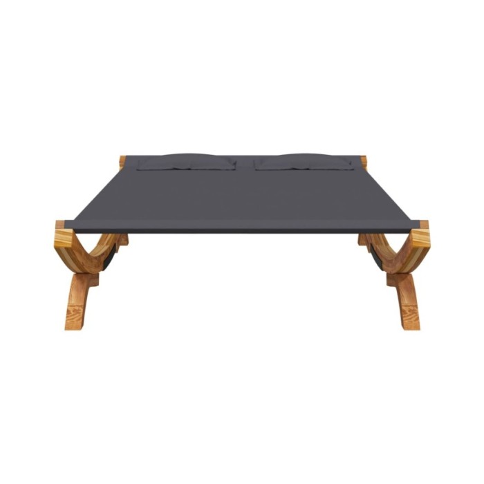 Hamac 165x188,5x46 cm Bois courbé massif Anthracite