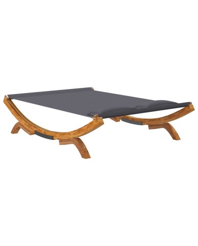 Hamac 165x188,5x46 cm Bois courbé massif Anthracite