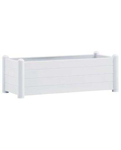 Lit surélevé de jardin PP Blanc 100x43x35 cm