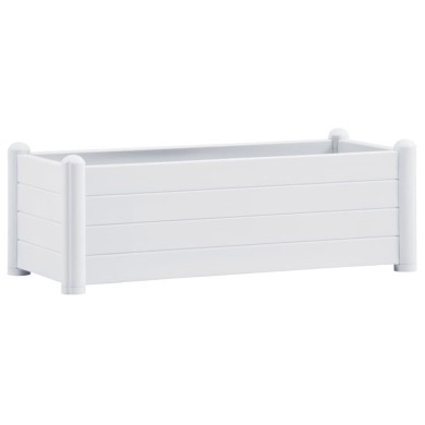 Lit surélevé de jardin PP Blanc 100x43x35 cm