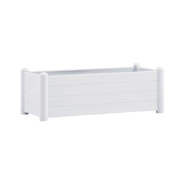 Lit surélevé de jardin PP Blanc 100x43x35 cm