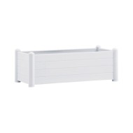 Lit surélevé de jardin PP Blanc 100x43x35 cm