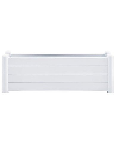 Lit surélevé de jardin PP Blanc 100x43x35 cm