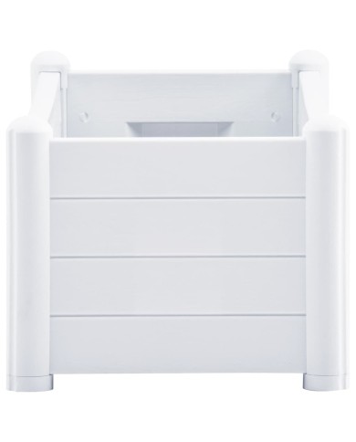 Lit surélevé de jardin PP Blanc 100x43x35 cm