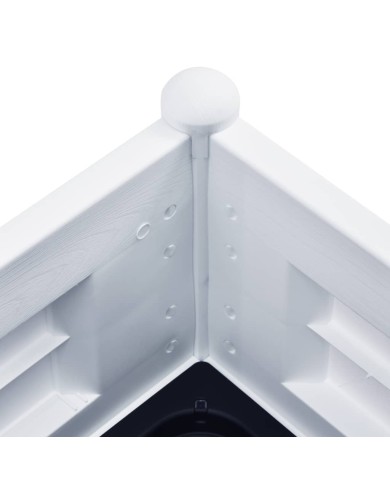 Lit surélevé de jardin PP Blanc 100x43x35 cm