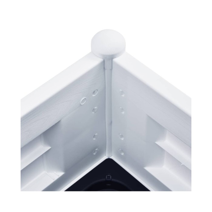 Lit surélevé de jardin PP Blanc 100x43x35 cm