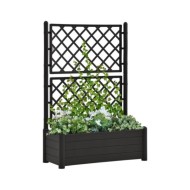 Jardinière avec treillis 100x43x142 cm PP Anthracite