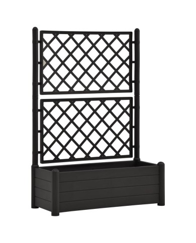 Jardinière avec treillis 100x43x142 cm PP Anthracite