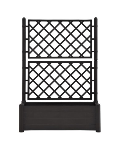 Jardinière avec treillis 100x43x142 cm PP Anthracite