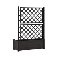Jardinière avec treillis 100x43x142 cm PP Anthracite