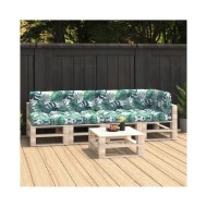 Coussins de canapé palette 5 pcs Motif de feuilles