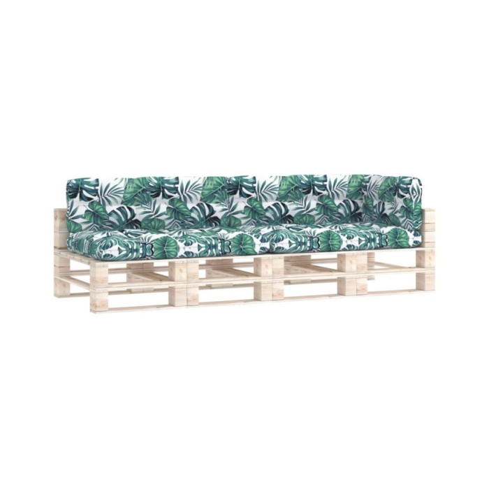 Coussins de canapé palette 5 pcs Motif de feuilles