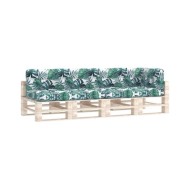 Coussins de canapé palette 5 pcs Motif de feuilles