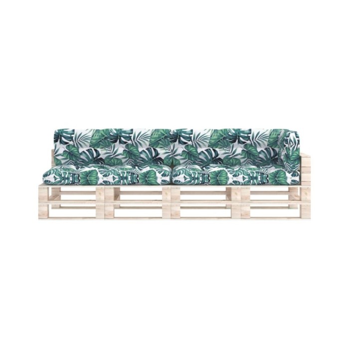 Coussins de canapé palette 5 pcs Motif de feuilles