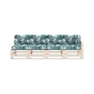 Coussins de canapé palette 5 pcs Motif de feuilles