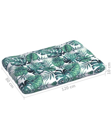 Coussins de canapé palette 5 pcs Motif de feuilles