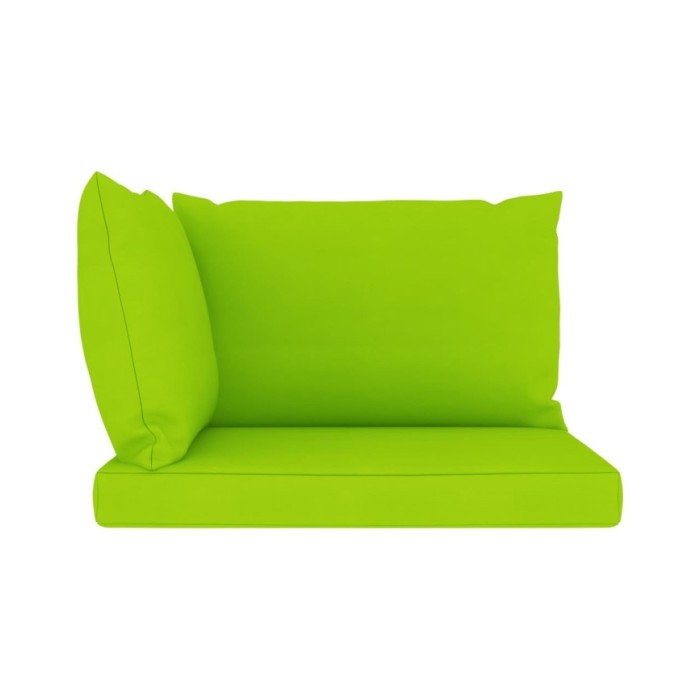 Coussins de canapé palette 3 pcs Vert vif Tissu