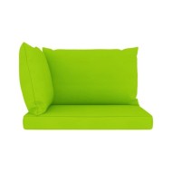 Coussins de canapé palette 3 pcs Vert vif Tissu