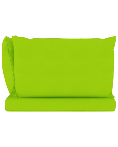 Coussins de canapé palette 3 pcs Vert vif Tissu