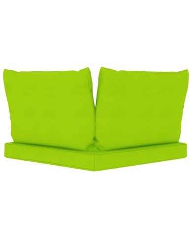 Coussins de canapé palette 3 pcs Vert vif Tissu