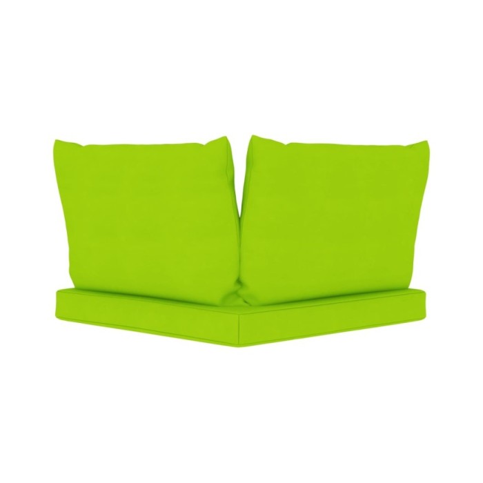Coussins de canapé palette 3 pcs Vert vif Tissu
