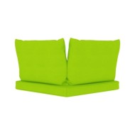 Coussins de canapé palette 3 pcs Vert vif Tissu