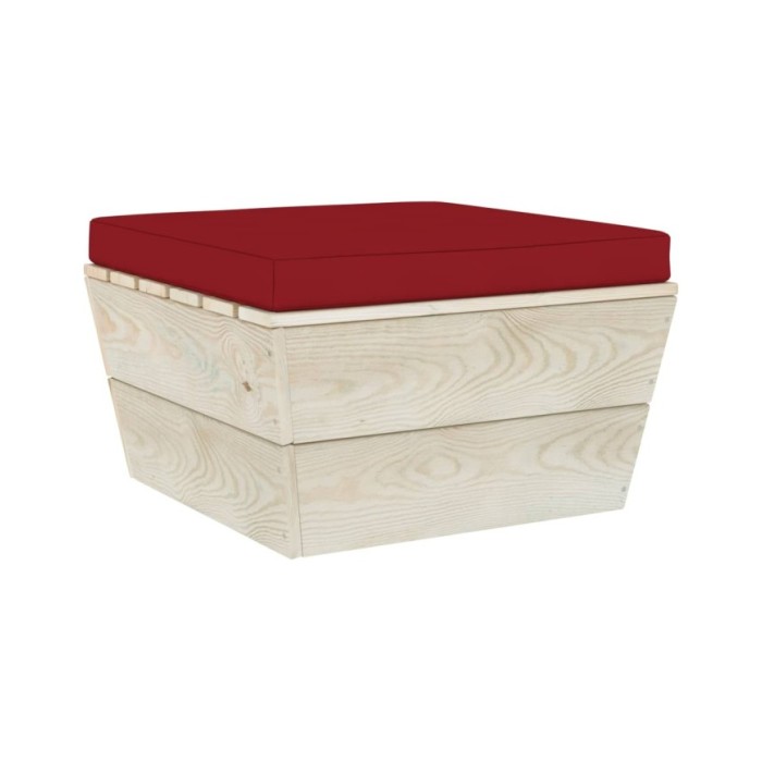 Coussin de repose-pied palette Rouge bordeaux Tissu