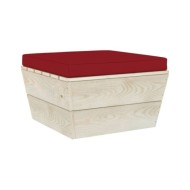 Coussin de repose-pied palette Rouge bordeaux Tissu
