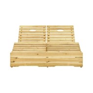 Chaise longue double Bois de pin imprégné de vert