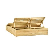 Chaise longue double Bois de pin imprégné de vert